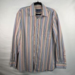 SERO By Forsyth Non Iron Tailored Fit Button Down Shirt Men's Size Large Rainbow